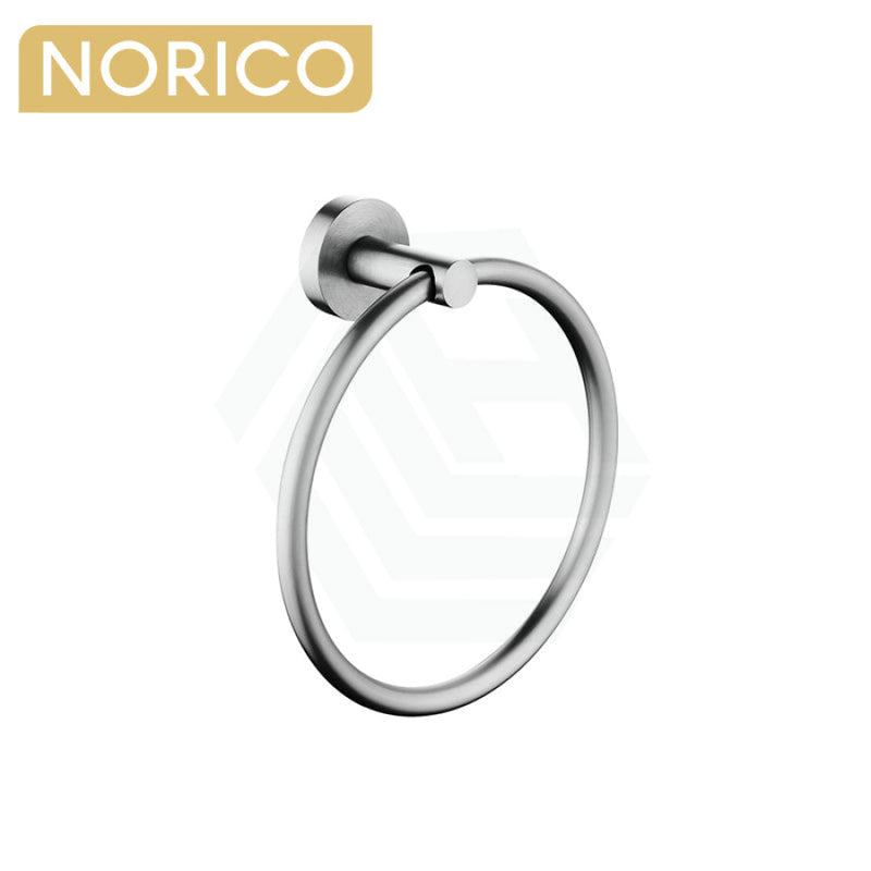 Norico Round Brushed Nickel Hand Towel Ring Wall Mounted Bathroom Products
