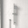 N#1(Nickel) Norico Round Brushed Nickel Shower Rail With 3 Mode Handheld Set
