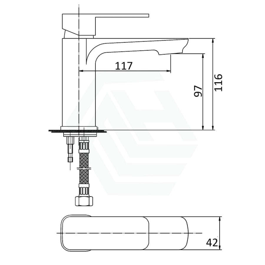 N#1(Nickel) Nova New Brass Brushed Nickel Basin Mixer Short Mixers
