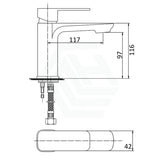 N#1(Nickel) Nova New Brass Brushed Nickel Basin Mixer Short Mixers