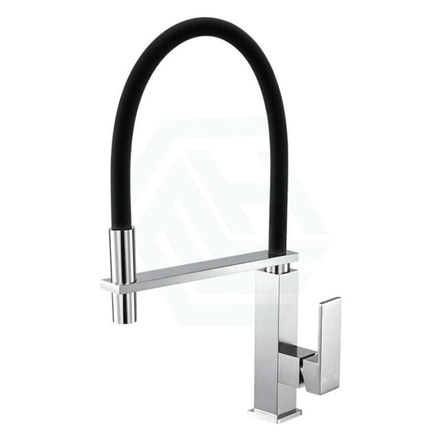 Brass Brushed Nickel Swivel Kitchen Mixer Tap