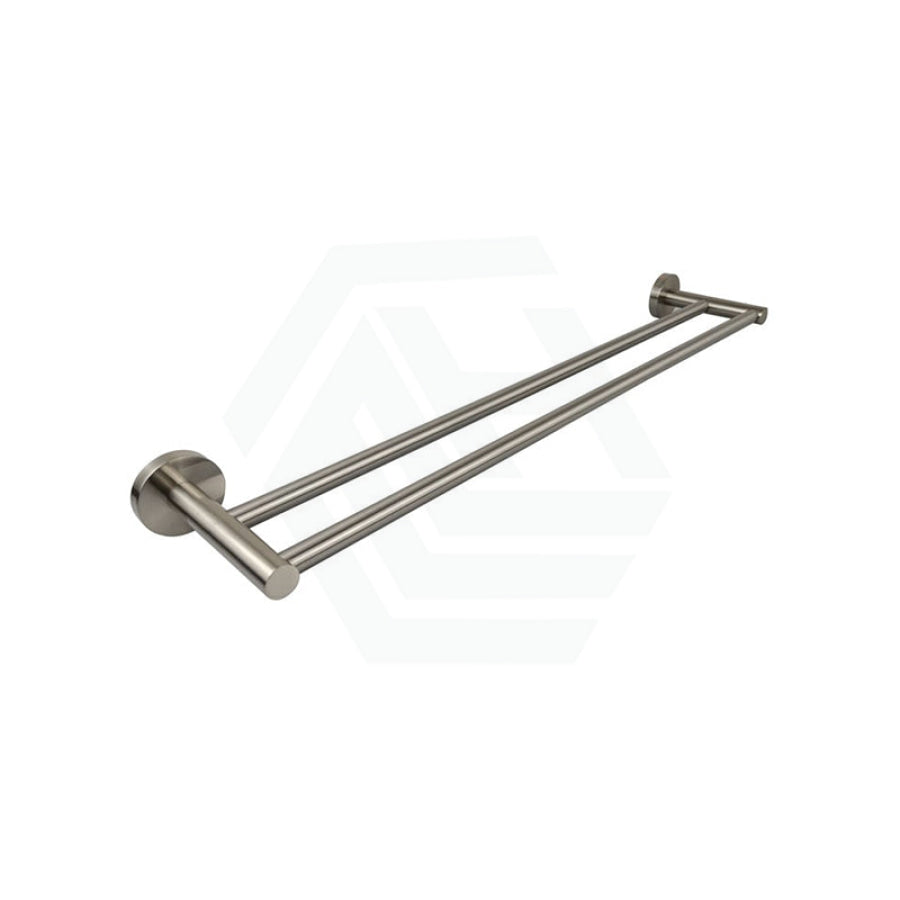 N#1(Nickel) Otus 600/750Mm Round Brushed Nickel Double Towel Rail Rails