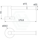 Otus L-Shaped Brushed Nickel Toilet Roll Holder Paper Holders