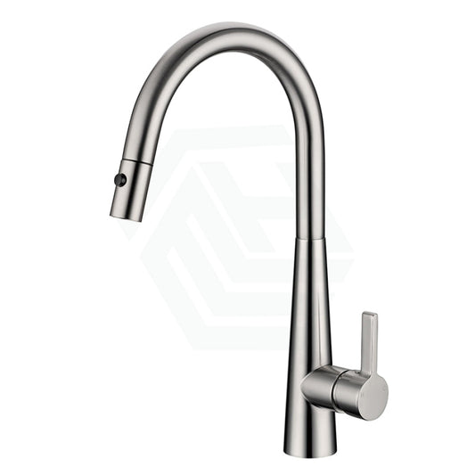 N#1(Nickel) Otus Lux Brushed Nickel Dr Brass Round Mixer Tap With 360° Swivel And Pull Out For