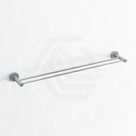 Norico Round Brushed Nickel Double Towel Rack Rail Accessories