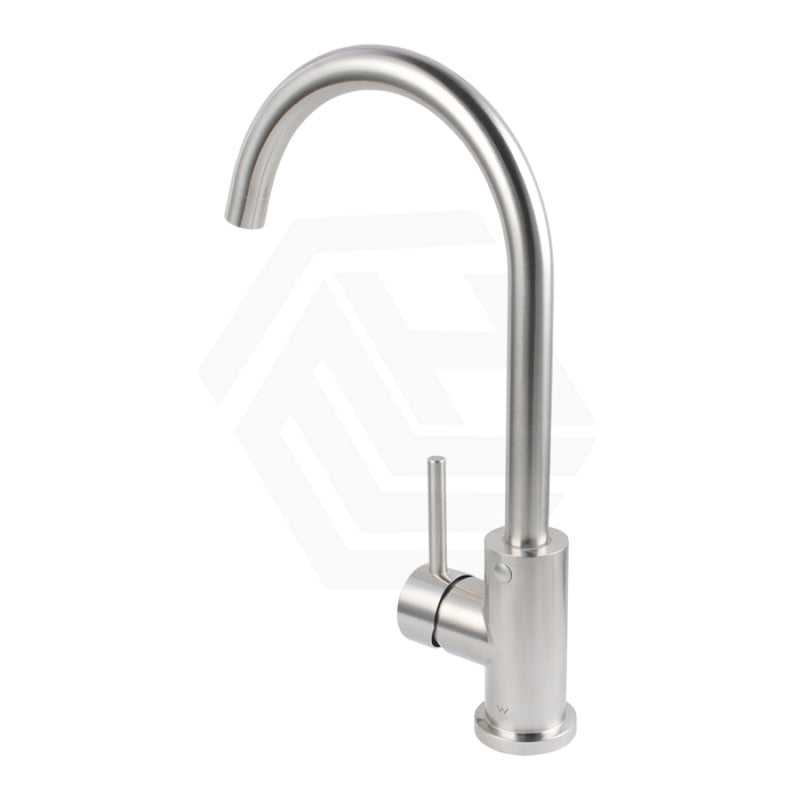 Round Brushed Nickel Kitchen Sink Mixer Tap 360° Swivel Products