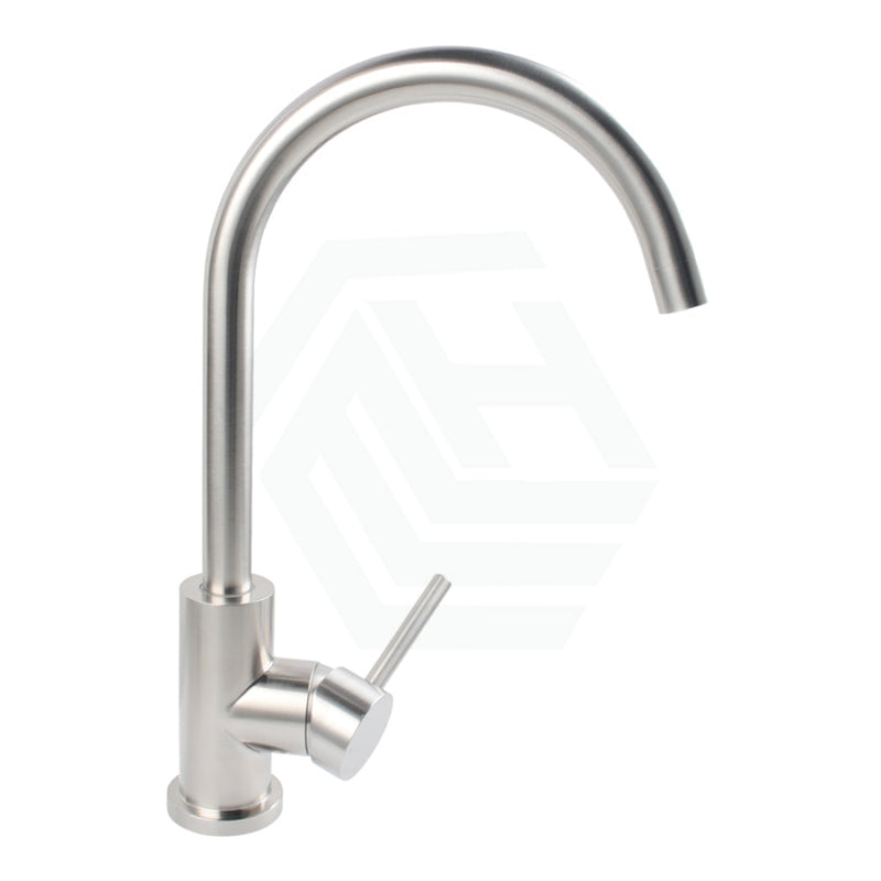 Round Brushed Nickel Kitchen Sink Mixer Tap 360° Swivel Products