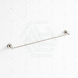 N#1(Nickel) Round Brushed Nickel Single Towel Rack Rail 800Mm Stainless Steel 304 Cut To Size Rails