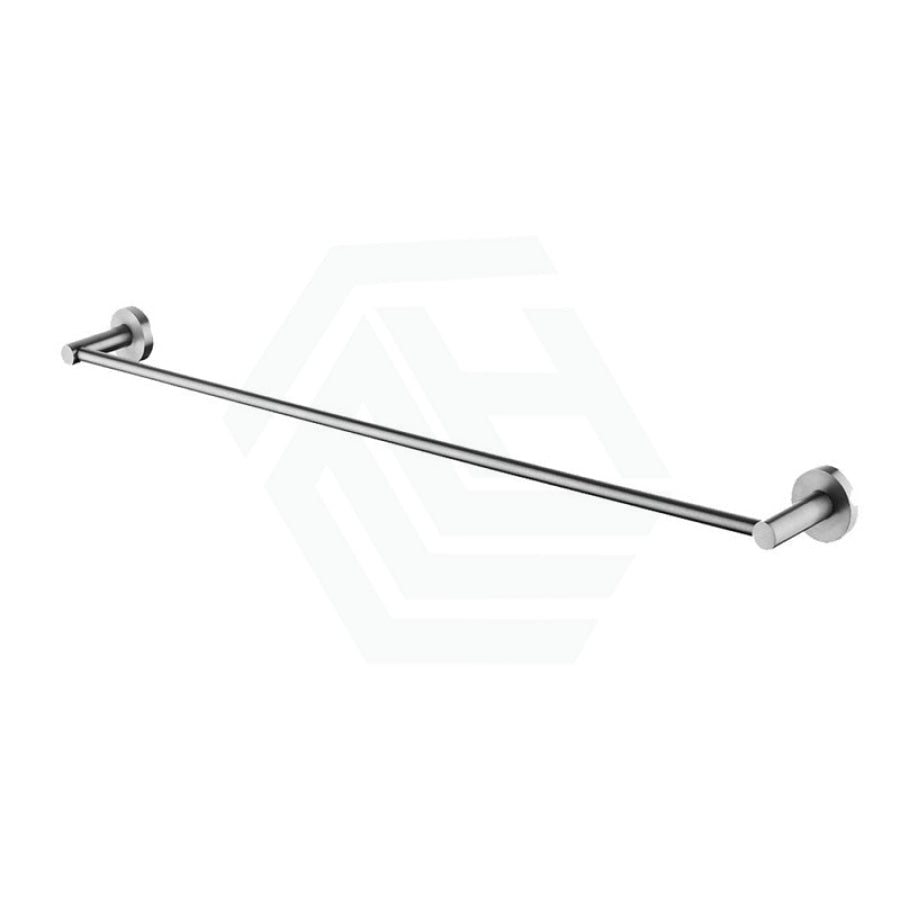 N#1(Nickel) Round Brushed Nickel Single Towel Rack Rail 800Mm Stainless Steel 304 Cut To Size Rails