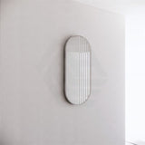 450/600/900/1200/700Mm Bathroom Brushed Nickel Framed Oval Mirror Wall Mounted Horizontal/Vertical