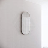 450/600/900/1200/700Mm Bathroom Brushed Nickel Framed Oval Mirror Wall Mounted Horizontal/Vertical