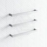 N#2(Nickel) 630/830Mm Thermogroup 12V Square 3 Single Bar Heated Towel Rail Brushed Stainless Steel