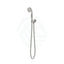 N#1(Nickel) Ikon Clasico Round Brushed Nickel Hand Shower On Wall Outlet Bracket Handheld Sets