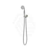 N#1(Nickel) Ikon Clasico Round Brushed Nickel Hand Shower On Wall Outlet Bracket Handheld Sets