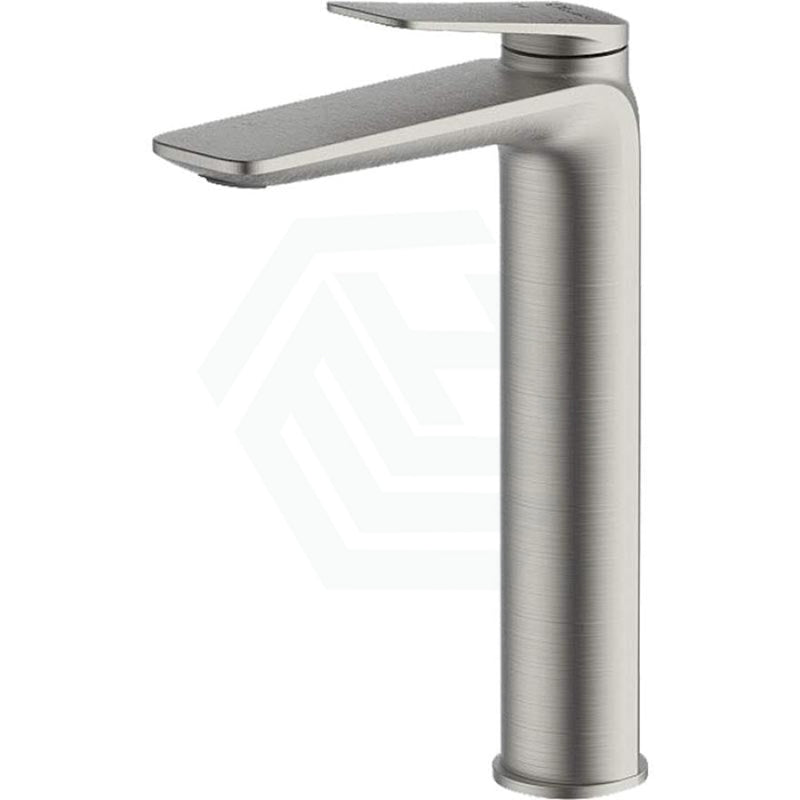 Oliveri Paris Brass Brushed Nickel Tower Basin Mixer Tap for Vanity and Sink