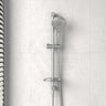 N#2(Nickel) Oliveri Rome Brushed Nickel Round Shower Rail With Handheld 3 Functions