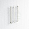 Thermogroup 12V 900Mm Brushed Stainless Steel Flat Pill Vertical 3 Single Heated Towel Rails