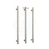 N#4(Nickel) Thermogroup 900Mm Brushed Nickel Straight Round Vertical Single Heated Towel Rail Rails