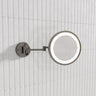 N#2(Nickel) Thermogroup 250Mm Brushed Nickel Led Makeup Mirror Dual Arm Extend 3X Magnifier Round