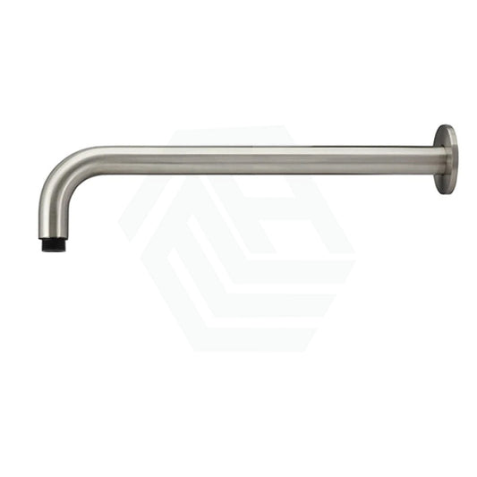 N#3(Nickel) Meir 400Mm Round Wall Mounted Shower Curved Arm Pvd Brushed Nickel Solid Brass Arms
