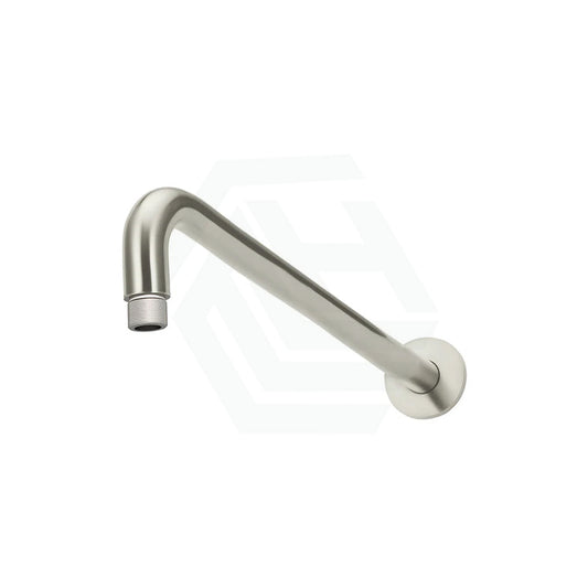 N#3(Nickel) Meir 400Mm Round Wall Mounted Shower Curved Arm Pvd Brushed Nickel Solid Brass Arms