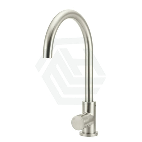 Meir Round Gooseneck 360¡ã Swivel Kitchen Mixer Tap With Pinless Handle Pvd Brushed Nickel Sink