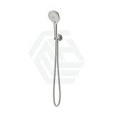 N#3(Nickel) Meir Round Three Function Hand Shower On Fixed Bracket Pvd Brushed Nickel Handheld Sets