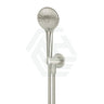 N#5(Nickel) Meir Round Three Function Hand Shower On Fixed Bracket Pvd Brushed Nickel Handheld Sets