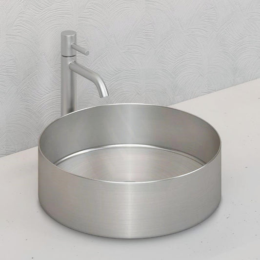 Above Counter Basin Round Stainless Steel Brushed Nickel