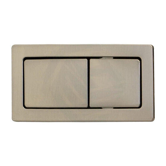 N#1(Nickel) Fienza Square Brushed Nickel Toilet Flush Button Plate For Back To Wall Suite Toilets