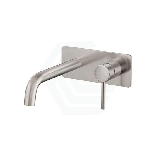 N#1(Nickel) Norico Round Brushed Nickel Bathtub Spout Basin Wall Mixer With Solid Brass Water Mixers