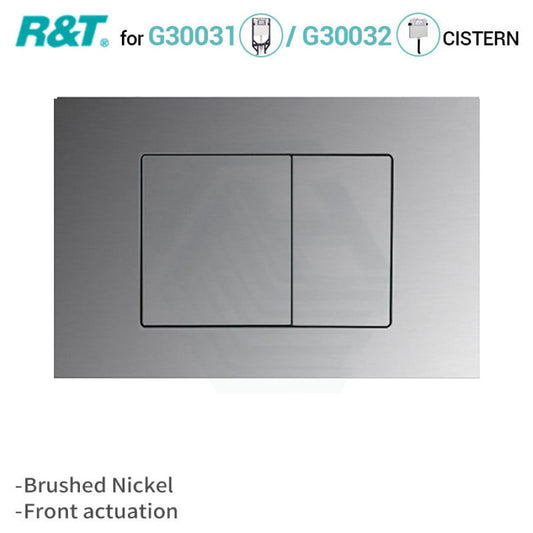 N#4(Nickel) R&T Toilet Button For In-Wall Concealed Cistern Brushed Nickel Surface G3004109Bn