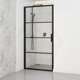 Wall To Wall Shower Screen Framed Pivot Single Panel Black