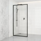 Walk-in Shower Screen Framed Single Panel Fixed Black