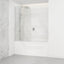 Bathtub Shower Screen Single Swing Panel Chrome