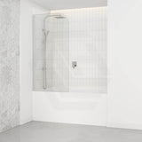 Bathtub Shower Screen Single Swing Panel Chrome
