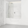 Bathtub Shower Screen Single Swing Panel Chrome
