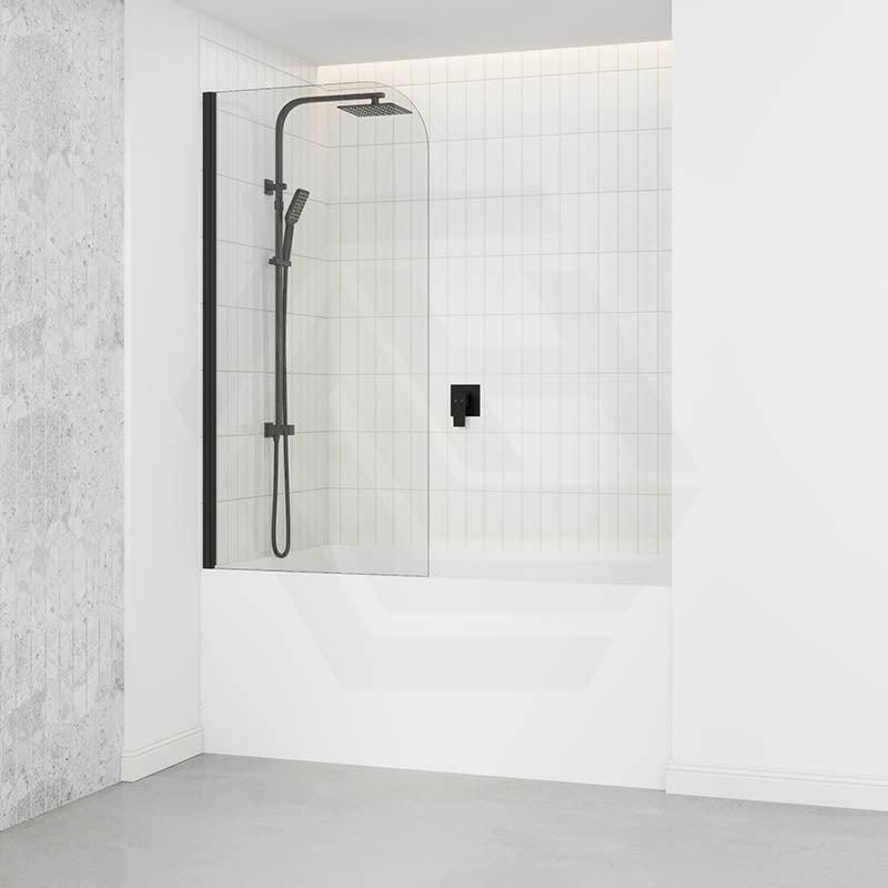 750/900x1500mm Over Bathtub Shower Screen Variant Colour Hardware 6mm Glass Swing Panel