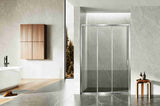 Wall to Wall Semi-Frameless Sliding Shower Screen 3 Panels Doors 6mm Glass 840-1030x2000mm - Chrome/Matt Black