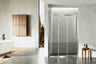 Wall to Wall Semi-Frameless Sliding Shower Screen 3 Panels Doors 6mm Glass 840-1030x2000mm - Chrome/Matt Black