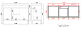 1200/1800mm Freestanding With Legs Vanity Concrete Grey Finish Plywood Cabinet ONLY for Bathroom