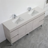 750-1800mm Freestanding With Legs Vanity Concrete Grey Finish Plywood Cabinet ONLY for Bathroom