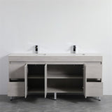 750-1800mm Freestanding With Legs Vanity Concrete Grey Finish Plywood Cabinet ONLY for Bathroom