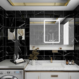 Nero Marquina Black Marble Look Polished Porcelain Tile 300/600mm