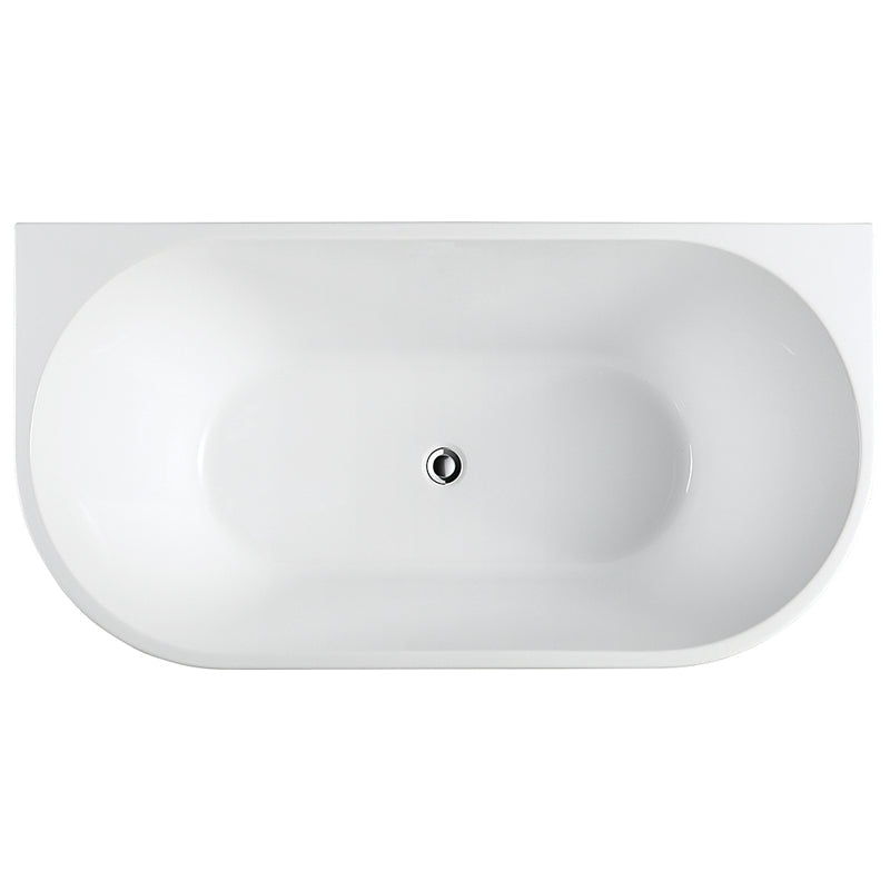 1400/1490/1600/1690mm Hanabi Bathtub Back To Wall Gloss White No Overflow