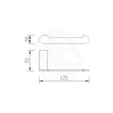 Norico 170Mm Chrome Toilet Paper Holder Solid Brass Wall Mounted