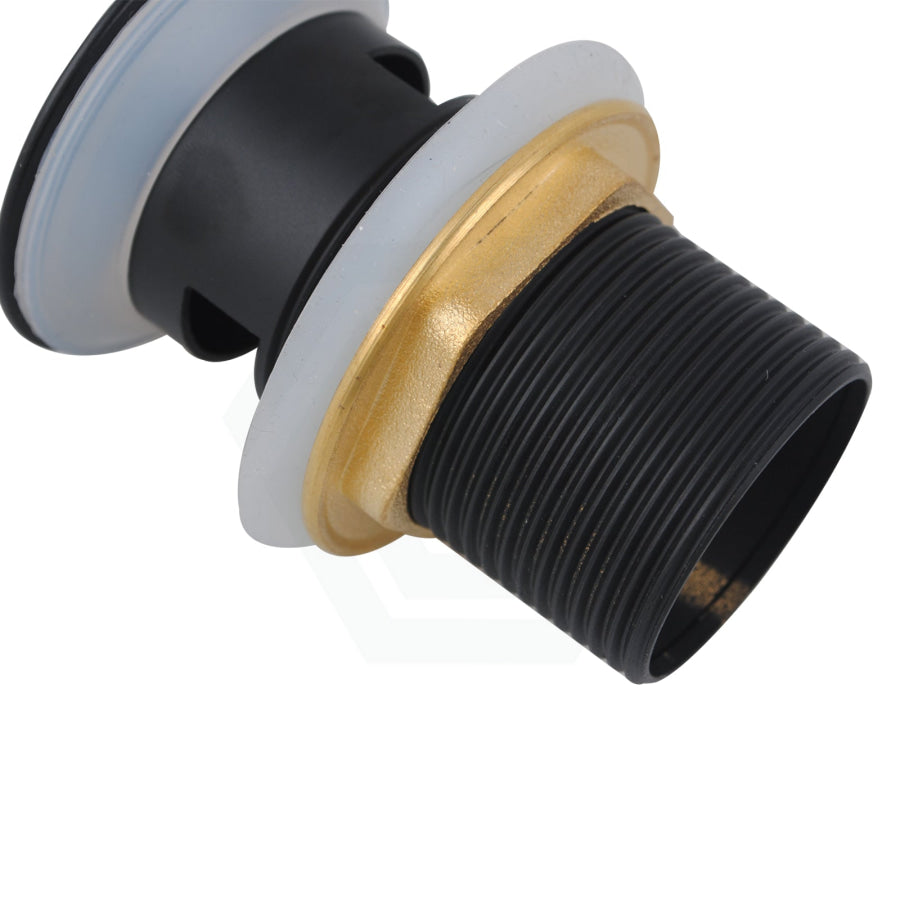 Norico 32/40Mm Matt Black Solid Brass Basin Pop Up Waste With Overflow