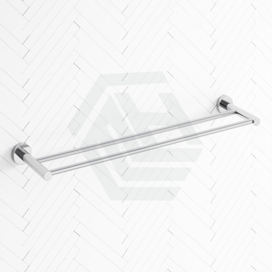 Euro Pin Lever Round Chrome Double Towel Rack Rail Cut To Size Rails