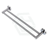 Round Chrome Double Towel Rack Rail 304 Stainless Steel