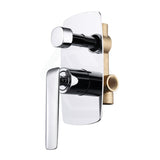 Norico Bellino Chrome Solid Brass Wall Mixer With Diverter For Shower And Bathtub Bathroom Products